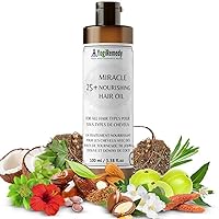 Miracle Hair Oil for Damaged Hair – Hair Care Treatment for All Hair Types – Ultra Shiny and Strong Hair Oil for Dry Damaged Hair and Growth – Prevents Breakage and Hair Loss - 3.38 Oz/100ml