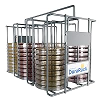 DURARACK™ Petri Dish Holder for Transport and Storage, autoclavable Culture, Coated Steel Wire Rack Holds 84 Plates, by Hardy Diagnostics