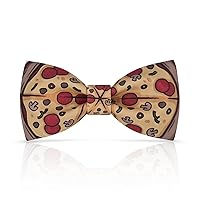 Fashion Series - Funny Bow Tie for Men Designer Pizza Patterned Bowtie for Fun