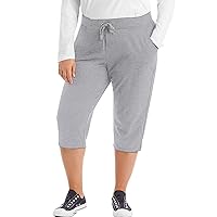 JUST MY SIZE French Terry Women's Capris Light Steel