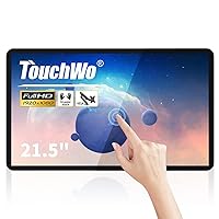 21.5 inch Capacitive Multi-Touch Screen Industrial Monitor, 16:9 Display 1920 x 1080P, Built-in Speakers, VGA & HDMI Monitor for PC, POS, Small Business, Restaurant