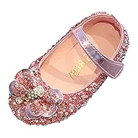 Girls Cute Shoes Children Shoes Fashion Band Diamond Flat Bottom Princess Shoes Fashion Bow Toddler Tennis Shoes Girl 6