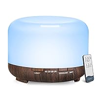 YIKUBEE Diffuser, 500ml Essential Oil Diffuser, Oil Diffuser with Remote Control, Aromatherapy Humidifier, Diffusers for Home, Diffusers for Essential Oils Large Room