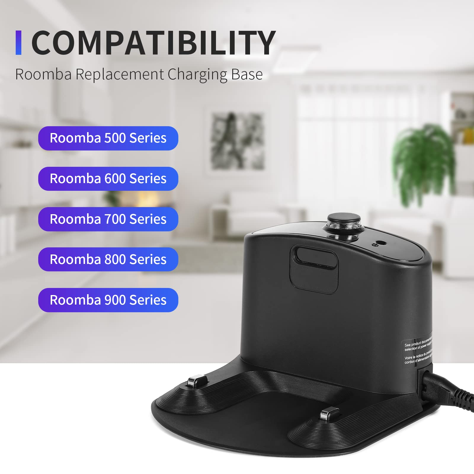 Roomba Charger Dock, Roomba Charging Base, Replacement Roomba Docking Station for Roomba e5 e6 i1 i3 i4 i6 i7 i8 500 600 700 800 900 Series -Charger ADF-N1 17170 17064, 4452369