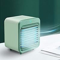 Mini Quiet Portable Air Cooler,Modern USB Air Conditioning,Office Table Humidifier With Led Night Light And Handle For Table Office Dormitory Green