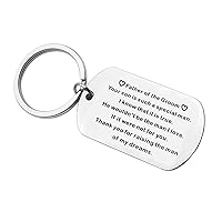 Father of The Groom Gifts Father in Law Gift Keychain from Bride Thank You for Raising The Man of My Dreams Thank You Keyring Wedding Party Birthday Gift for Father of The Groom Appreciate Jewelry