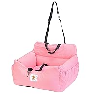 Dog Car Seat,Dog Booster Car Seats for Small Dogs Travel Bed with Storage Pocket and Safety Leash,Detachable Washable Puppy Pet Car Seat for SUVs/Trucks Front Back
