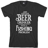 Threadrock Men's Beer Drinker & Fishing Problem T-Shirt