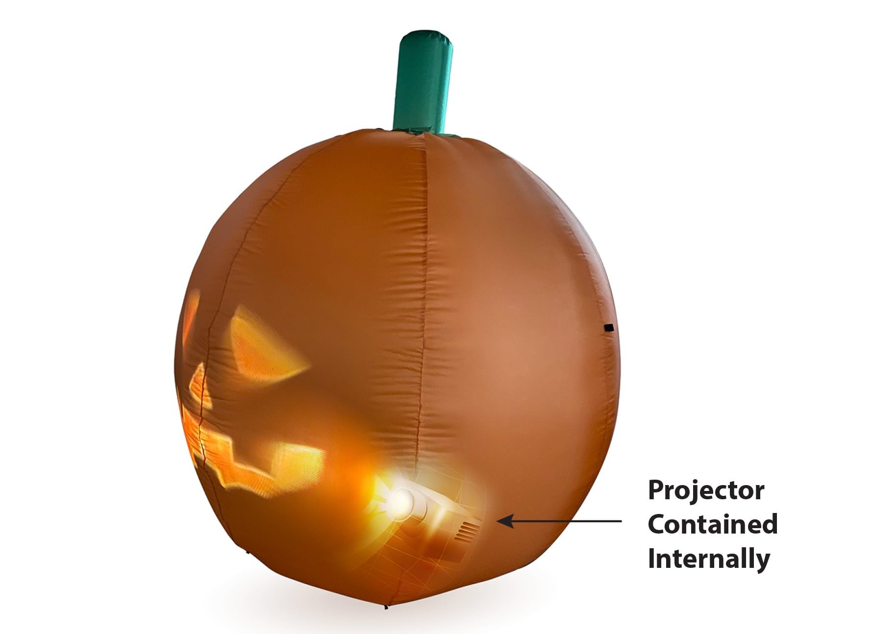 ANIMAT3D Inflatable Jabberin' Jack 5 Foot Tall Talking Animated Pumpkin with Built in Projector & Speaker Plug'n Play