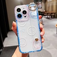 for Samsung Galaxy S22 Ultra S23 S21 S20 S10 FE Plus Note 10 20 Ultra Soft TPU Cute Smile Face Wrist Strap Phone Case,1,for Samsung S20