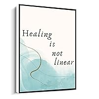 Healing Is Not Linear Print,Mental Health Art,Quote Poster,Therapy Counsellor Canvas wall art For living room bedroom office home decoration artwork 8