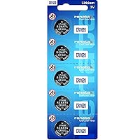 Renata CR1620 Batteries - 3V Lithium Coin Cell 1620 Battery (5 Count)