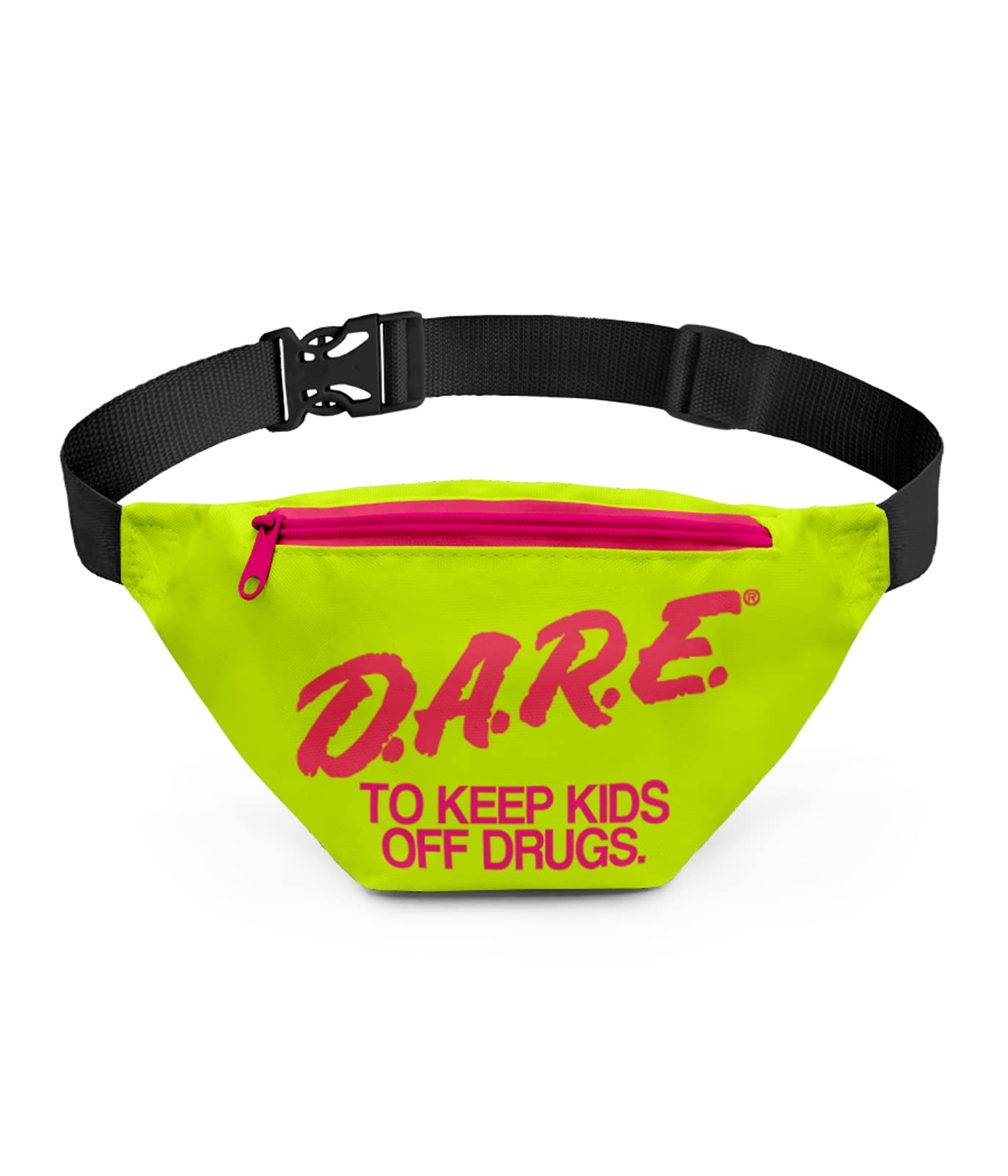 Tipsy Elves DARE Fanny Pack with Adjustable Belt and 3 Zippered Pockets - Neon Fanny Pack - Includes Discreet Hidden Zipper Pocket for Storing Valuables (Neon Green)