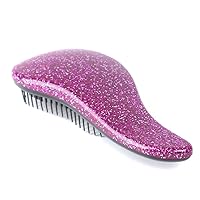 Glitter Handle Tangle Detangling Comb Shower Hair Brush Detangler Salon Styling Tamer Tool Hairbrush Purple
