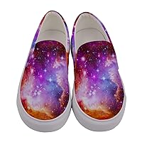 CowCow Women's Walking Shoes Watercolor Printed Splash of Ink Hipster Print Canvas Slip Ons US5-US10.5