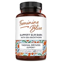 Feminine Bliss Vaginal Health Supplement for Vaginal Moisture & Intimacy Support | Female Comfort with Slippery Elm Bark With Sea Buckthorn | Formulated in the USA, Allergen-Free | 60 Softgel Pills