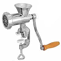 Manual Meat Grinder, Stainless Steel Hand Crank Meat Vegetable Grinding Machine, Heavy Duty Manual Meat Grinding Machine for Homemade Burger Patties, Ground Beef and More