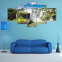 ERGO PLUS Wall Art Iguassu Falls Decoration Modern Artwork Printed on Canvas Oil Painting for Wall Decor Stretched and Framed Ready to Hang (60x31in)
