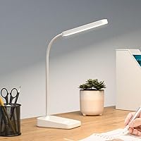 LED Desk Lamp, Desk Light, Desk Stand, White, USB Powered, Daylight White, Smartphone Stand Included