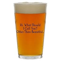 Hi. What Should I Call You? Other Than Beautiful. - Beer 16oz Pint Glass Cup
