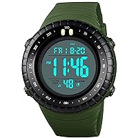 Sports Watch Men Analog Digital Silicone Army Military Sport LED Waterproof Large Face Watches for Men
