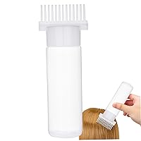 Hair Oil Applicator Bottle 180ml Root Comb Applicator Bottle with Clear Scale and 13 Oil Outlets Portable Hair Dye Bottle for Hair Care and Styling White for Hairdressing