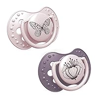 Redify 2X Baby Silicone Soother 6-18 Months | Pack of 2 | Hygenic Cover | Dynamic Tip | |Enables Free Breathing | Botanic Collection | Pink
