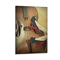 AAHARYA String Tango Poster Canvas Painting Printed Music Classroom Living Room Decorative Wall Art Canvas Painting Wall Art Poster for Bedroom Living Room Decor 16x24inch(40x60cm) Frame-style