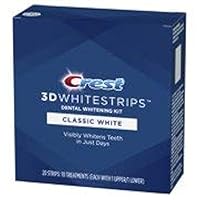 3D Whitestrips Classic White Teeth Whitening Kit, 10 Treatments 20 Strips