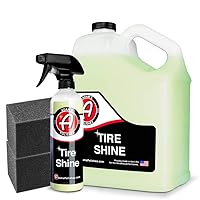 Adam's SiO2 Infused Tire Shine Plus 16oz - Achieve a Lustrous, Dark, Long Lasting Shine - Non-Greasy and No Sling Formulation Infused with SiO2 for Increased a Longer, Durable Shine (Refill Kit)