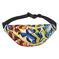 African Art Fanny Packs for Women Men Waist Packs Bag Crossbody Belt Bag for Workout Running Travelling