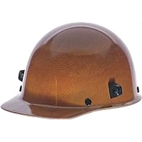 MSA Skullgard Cap Style Safety Hard Hat with Fas-Trac III Ratchet Suspension, Welders Lugs Attached | Non-Slotted Hat, Phenolic Resin, Radiant Heat Loads up to 350F
