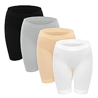 HBselect Women's Short Leggings Cycling Shorts Opaque Sports Trousers Jogging Bottoms Cotton for Yoga Jogging Pilates Fitness Pack of 4