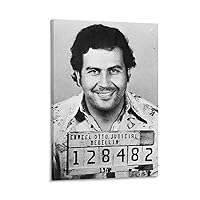 Pablo Escobar Wanted Poster ​Print Colombia Vintage Black And White Poster Print Wall Art Paintings Canvas Wall Decor Home Decor Living Room Decor Aesthetic Prints 16x24inch(40x60cm) Frame-style