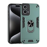 Phone Case Compatible with Motorola Moto G34 5G Phone Case with Kickstand & Shockproof Military Grade Drop Proof Protection Rugged Protective Cover PC Matte Textured Sturdy Bumper Cases (Color : Dark