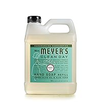 MRS. MEYER'S CLEAN DAY Hand Soap Refill, Made with Essential Oils, Biodegradable Formula, Basil, 33 fl. oz