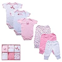 Luvable Friends 6-Piece Grow With Me Bodysuits and Pants Set