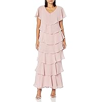 S.L. Fashions Women's Pebble Tier Dress (Petite and Regular Sizes)