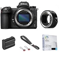 Nikon Z 6II Mirrorless Camera Bundle with FTZ II Mount Adapter, Extra Battery, Peak Design Wrist Strap, Screen Protector