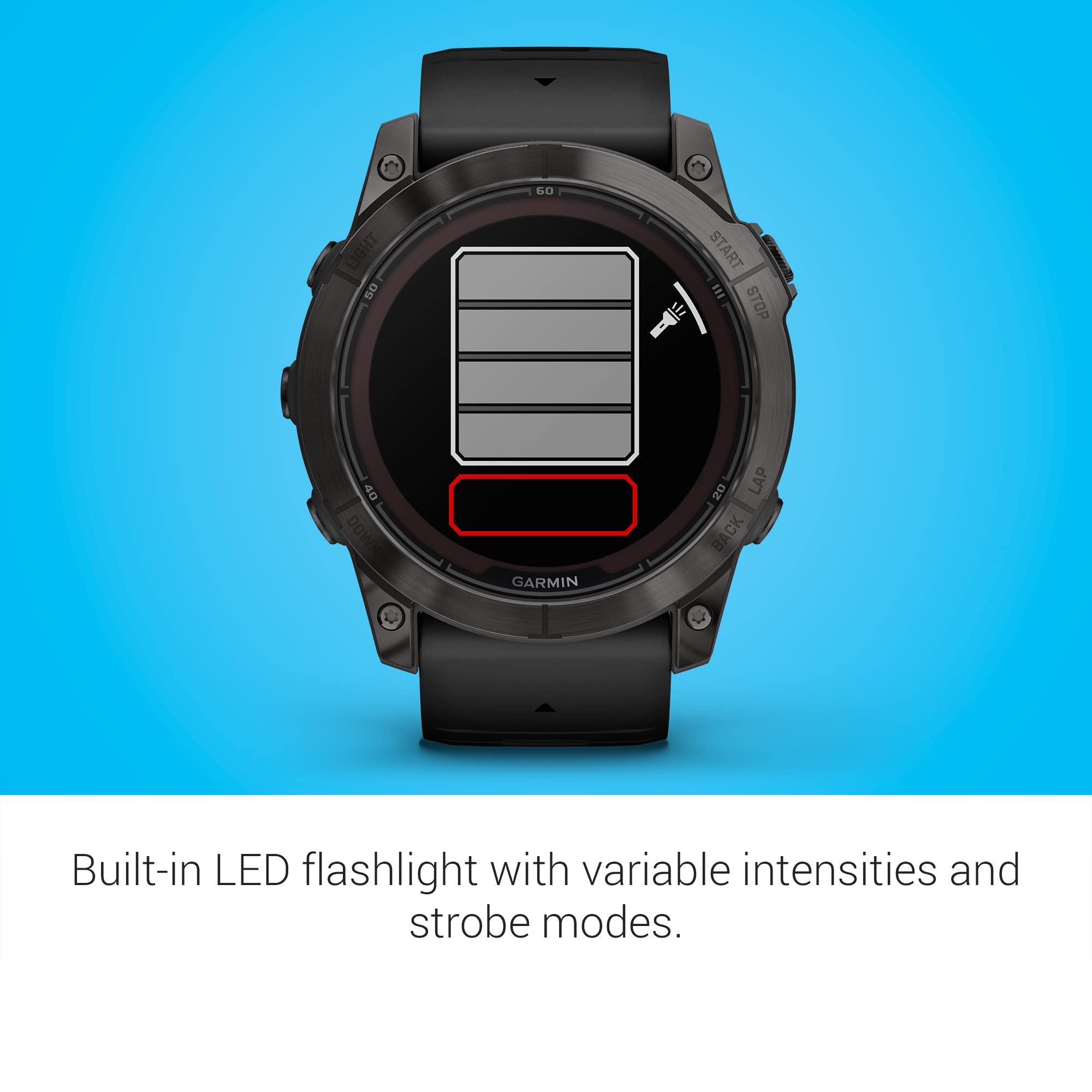 Garmin fēnix 7X Pro Sapphire Solar, Multisport GPS Smartwatch, Built-in Flashlight, Solar Charging Capability, Black
