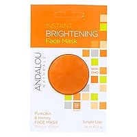 Andalou Naturals Pumpkin and Honey Instant Brightening Face Mask, 0.28 Ounce - 6 per case.