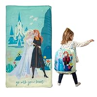 Frozen 2 Kids Soft Lightweight 2 Piece Sleeping/Slumber Bag and Sling Bag Set, 46