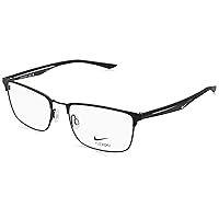 Nike Flexon 4314 001 Eyeglasses Men's Satin Black Full Rim Rectangle Shape 54mm