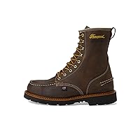 Thorogood 1957 Series 8” Waterproof Moc Toe Work Boots for Men - Soft Toe, Full-Grain Leather with Comfort Insole and Slip-Resistant Heel Outsole; EH Rated