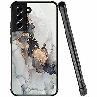 ZHEGAILIAN Case Compatible with Samsung Galaxy S22 Plus,Marble Black White S22 Plus Cases,Plexiglass Four-Corner Shock-Proof Design Cover for S22 Plus 6.6-inch