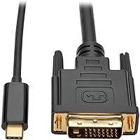 Tripp Lite USB C to DVI Adapter Cable Converter 1080p M/M Thunderbolt 3 Compatible, USB Type C to DVI, USB-C, USB Type-C 3ft 3' (U444-003-D)