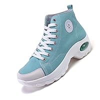 Women's High Top Heightened Sole Sports Causal Platform Sneakers Canvas Walking Shoes