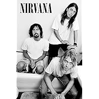 POSTER STOP ONLINE Nirvana - Music Poster/Print (B&W - Kurt, Krist & Dave) (Size 24 x 36)