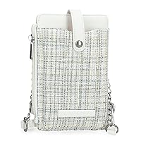 Pepe Jeans Oana Shoulder Bag White 9,5x16,5 cm Polyester with Synthetic Leather details