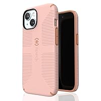 Speck iPhone 15 Case - Built for MagSafe, Drop Protection Grip – for iPhone 15 iPhone 14 & iPhone 13 - Scratch Resistant, Soft Touch, 6.1 Inch Phone Case - CandyShell Grip Beige Cream/Dried Apricot